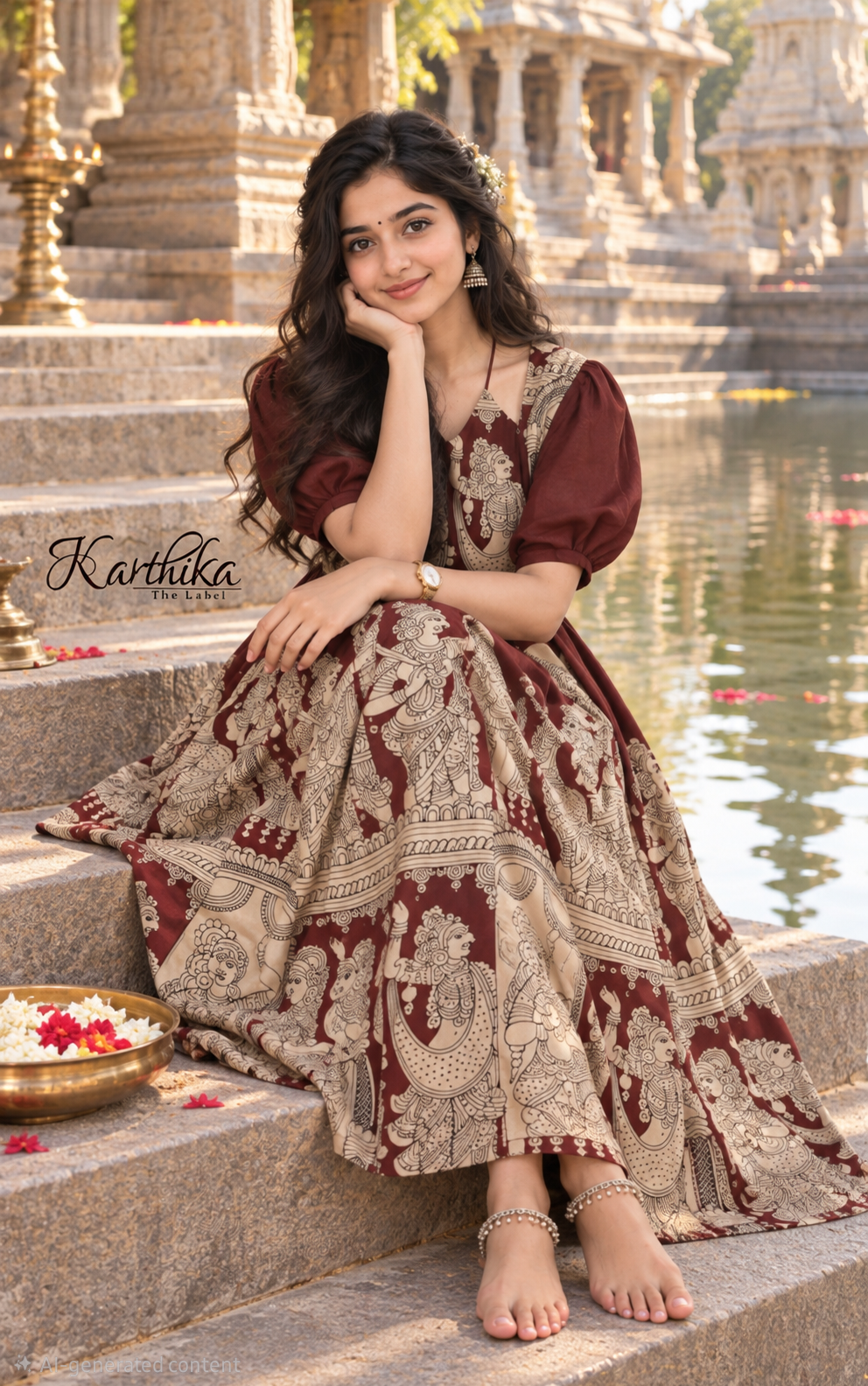 Kalamkari silk frock