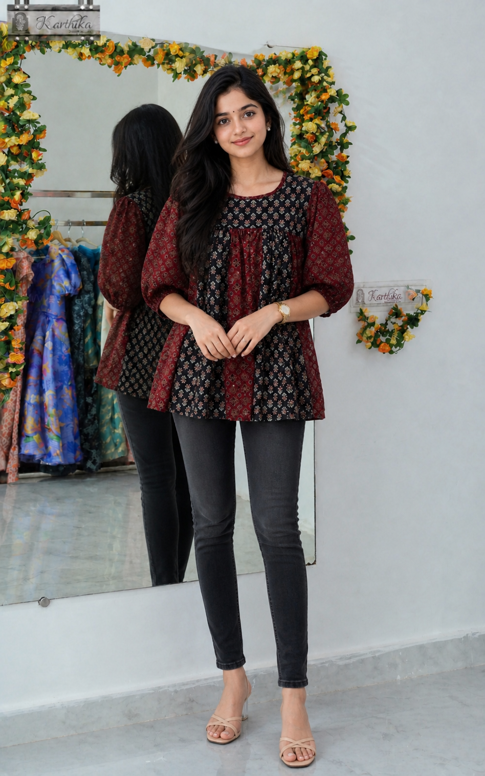 Ajrakh cotton tunic