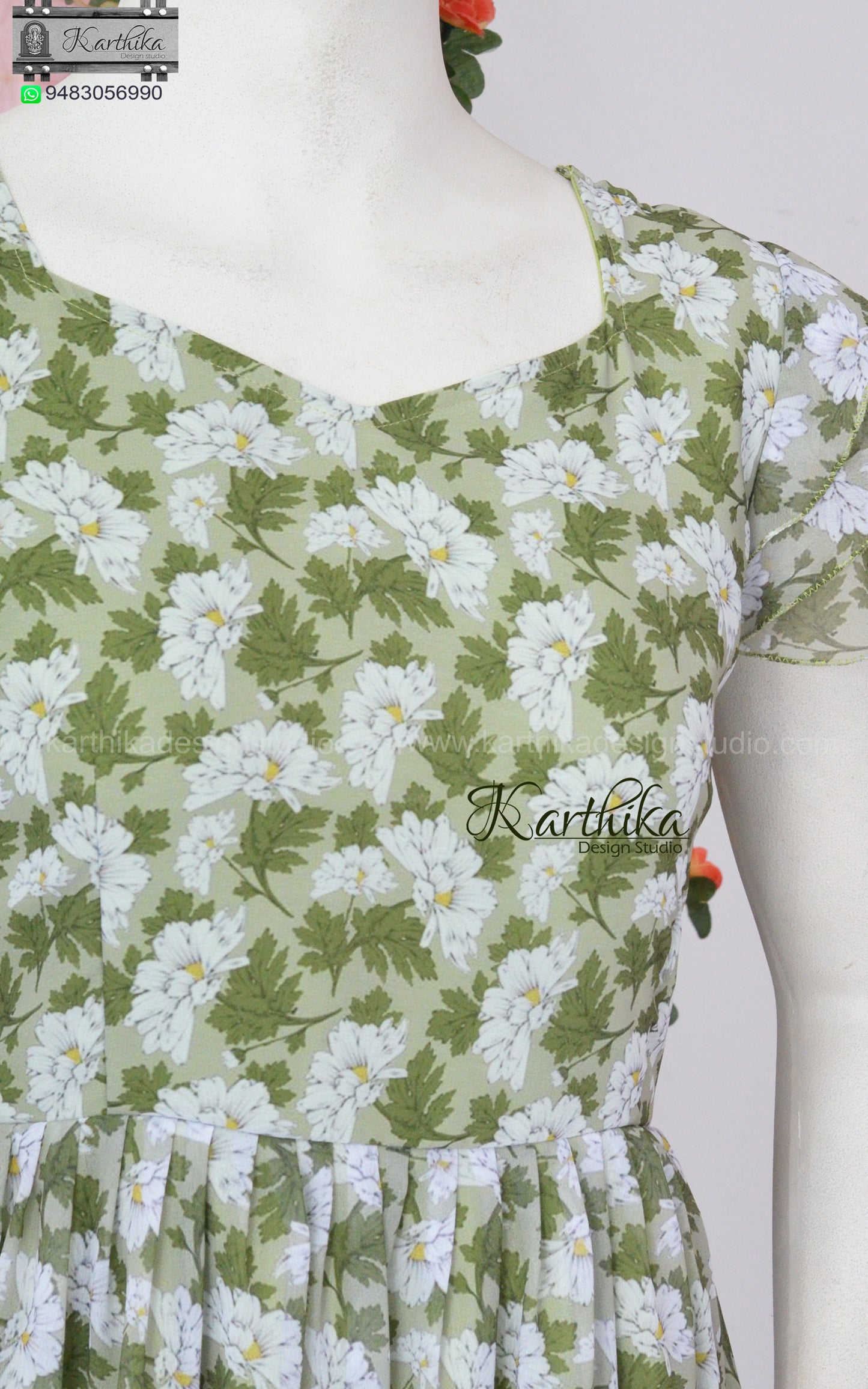 Floral georgette frock