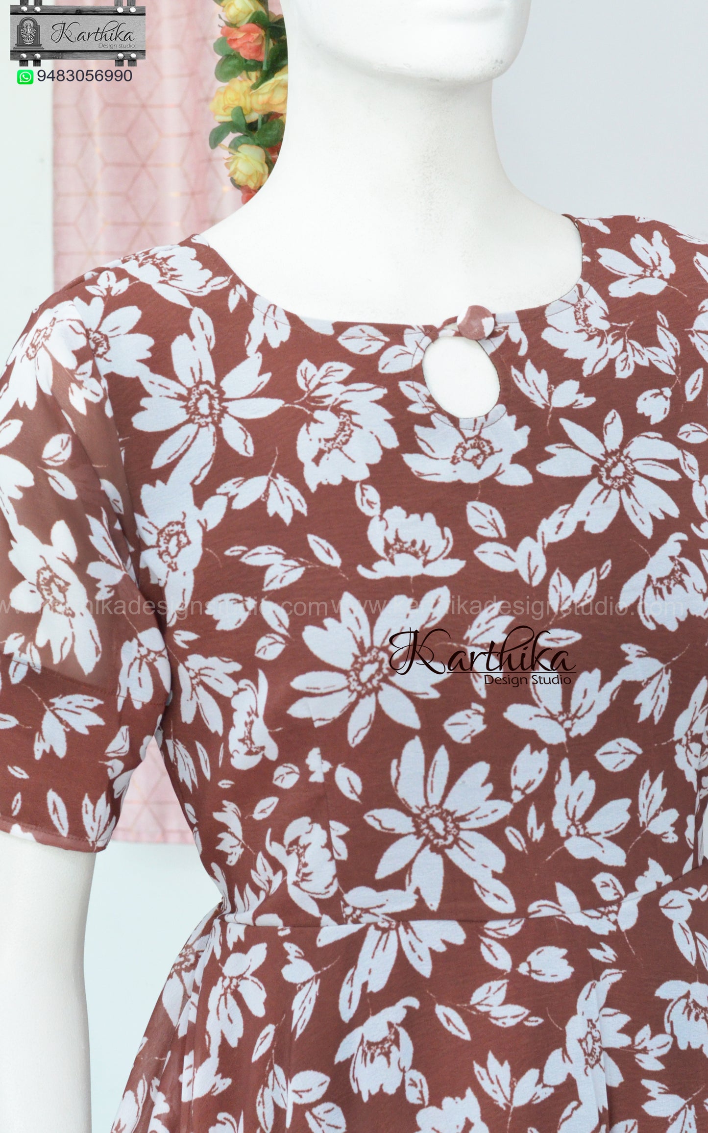 Floral georgette frock