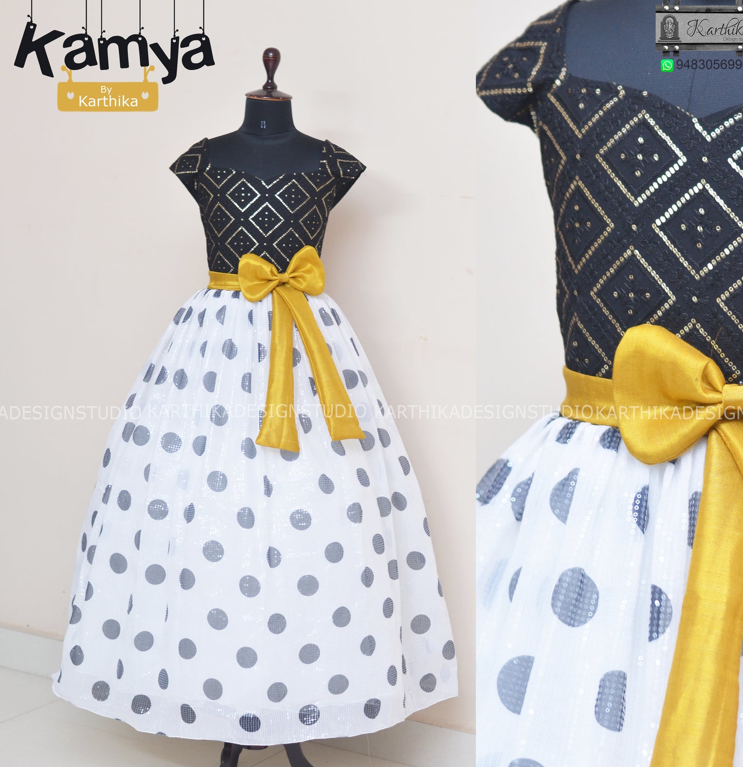 Embroidered georgette frock