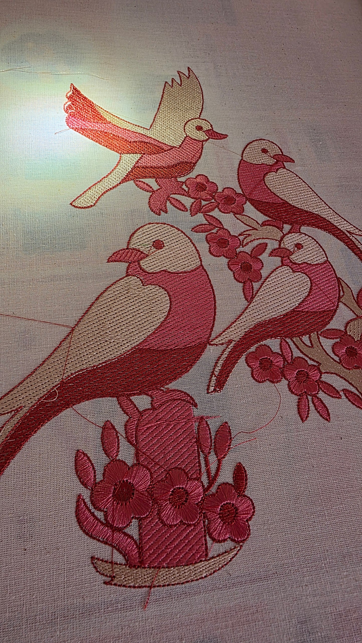 Embroidered kora cotton tunic