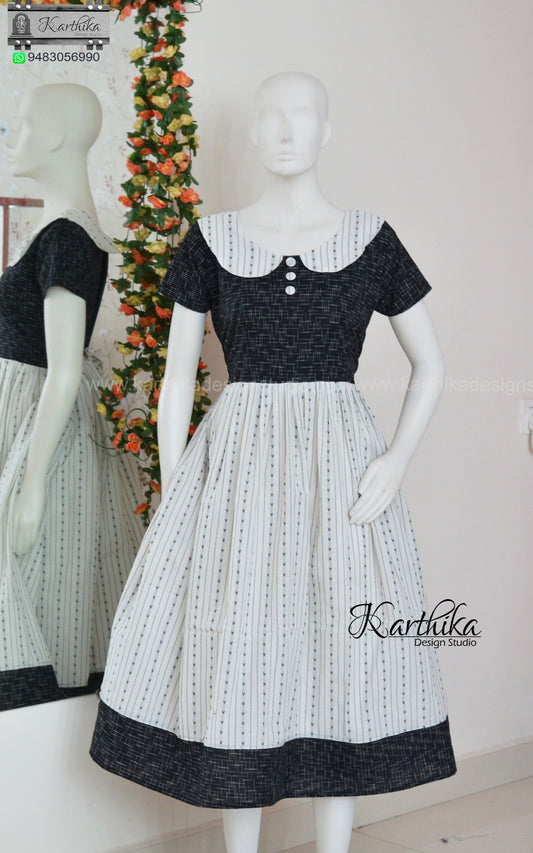 Black and white cotton frock