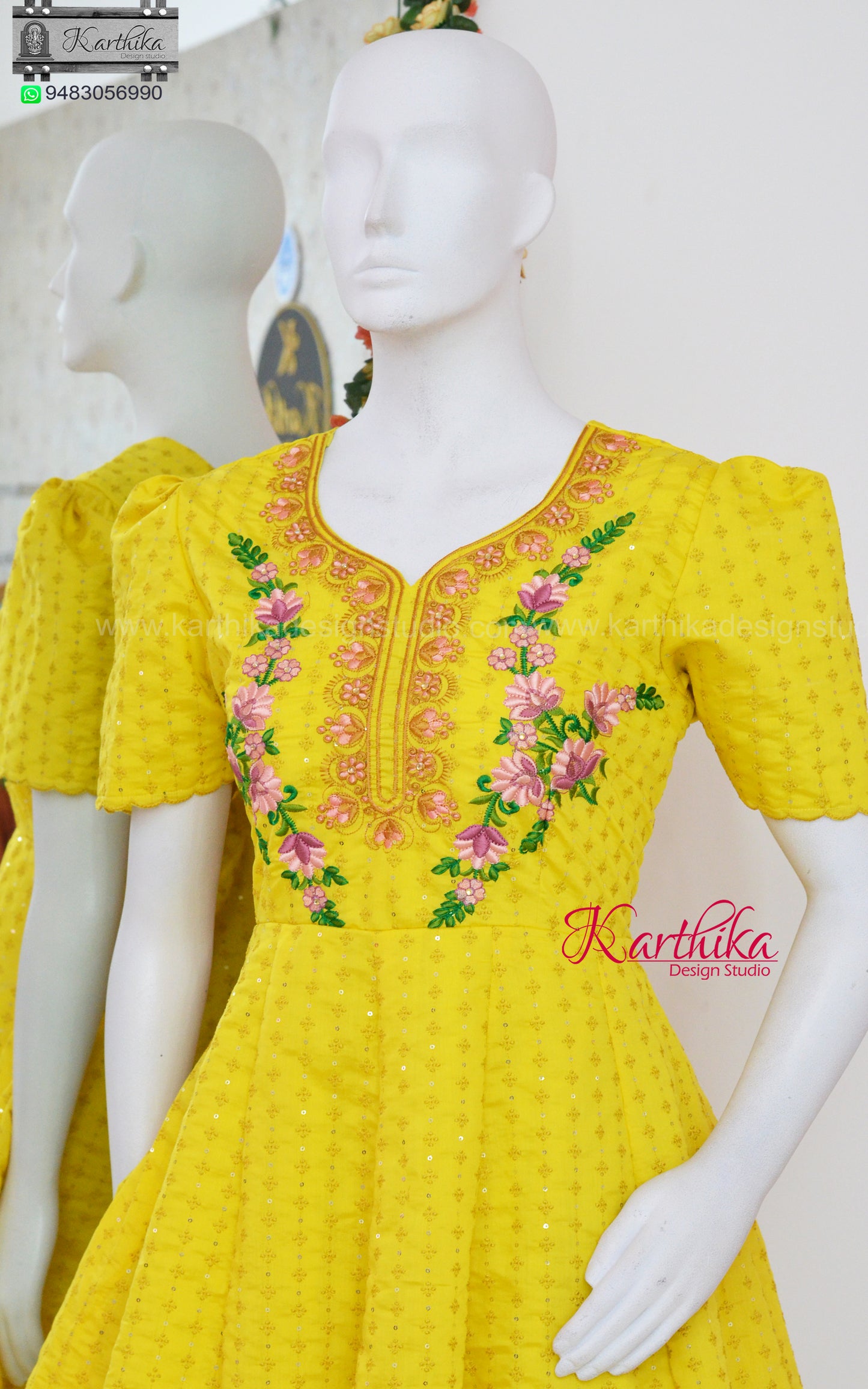 Embroidered cotton frock
