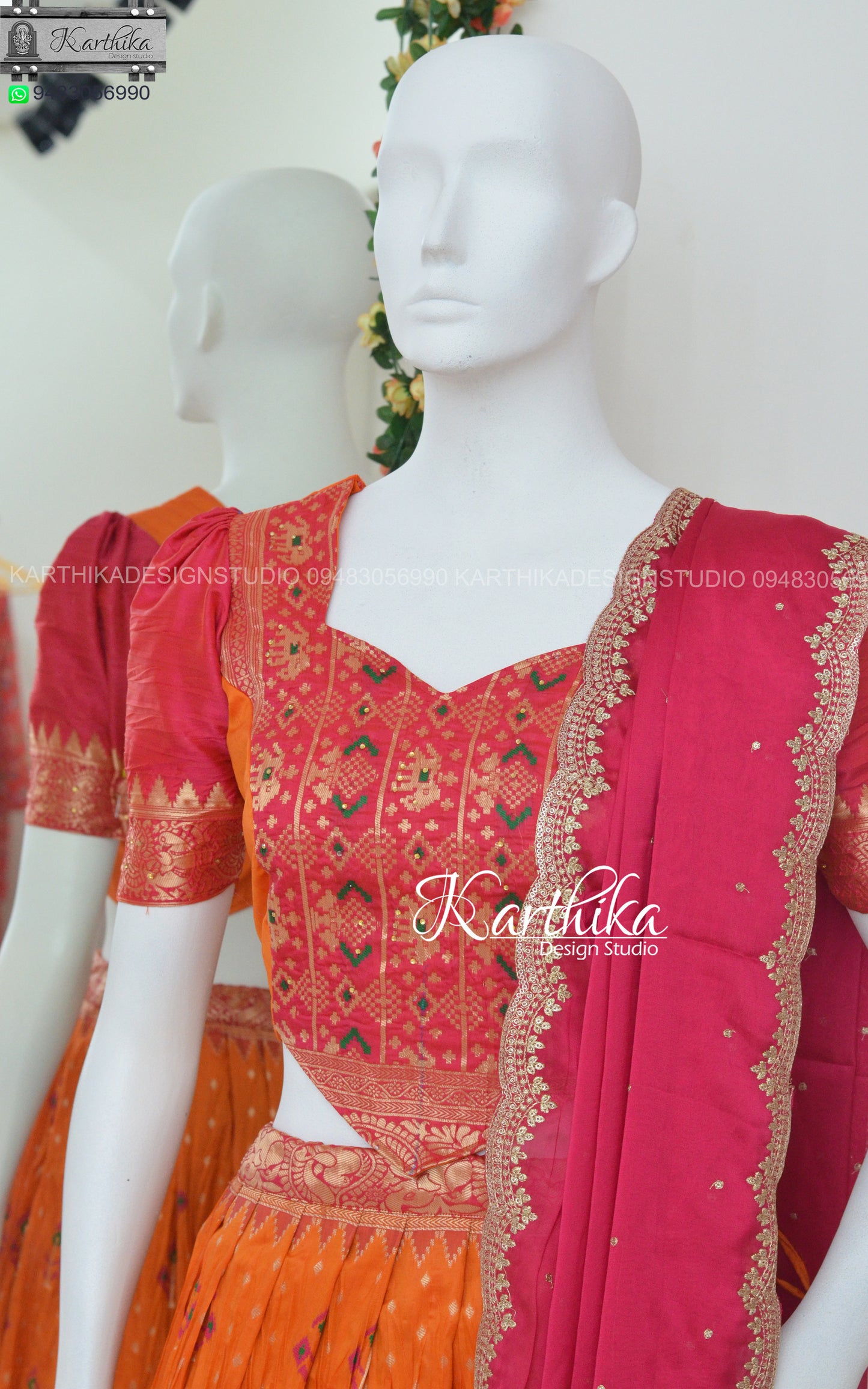 Crushed Soft silk lehenga choli