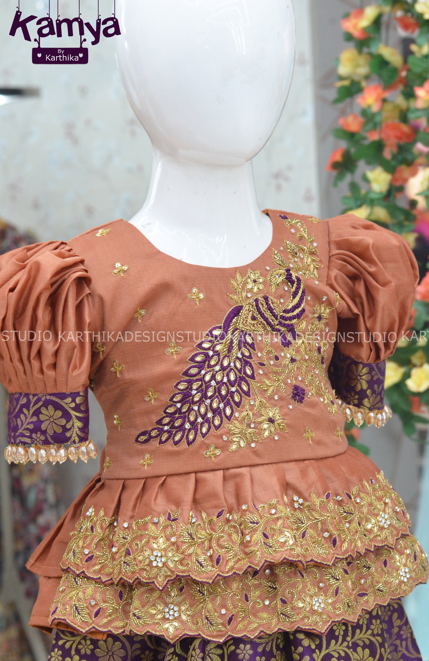 Customised silk lehenga blouse