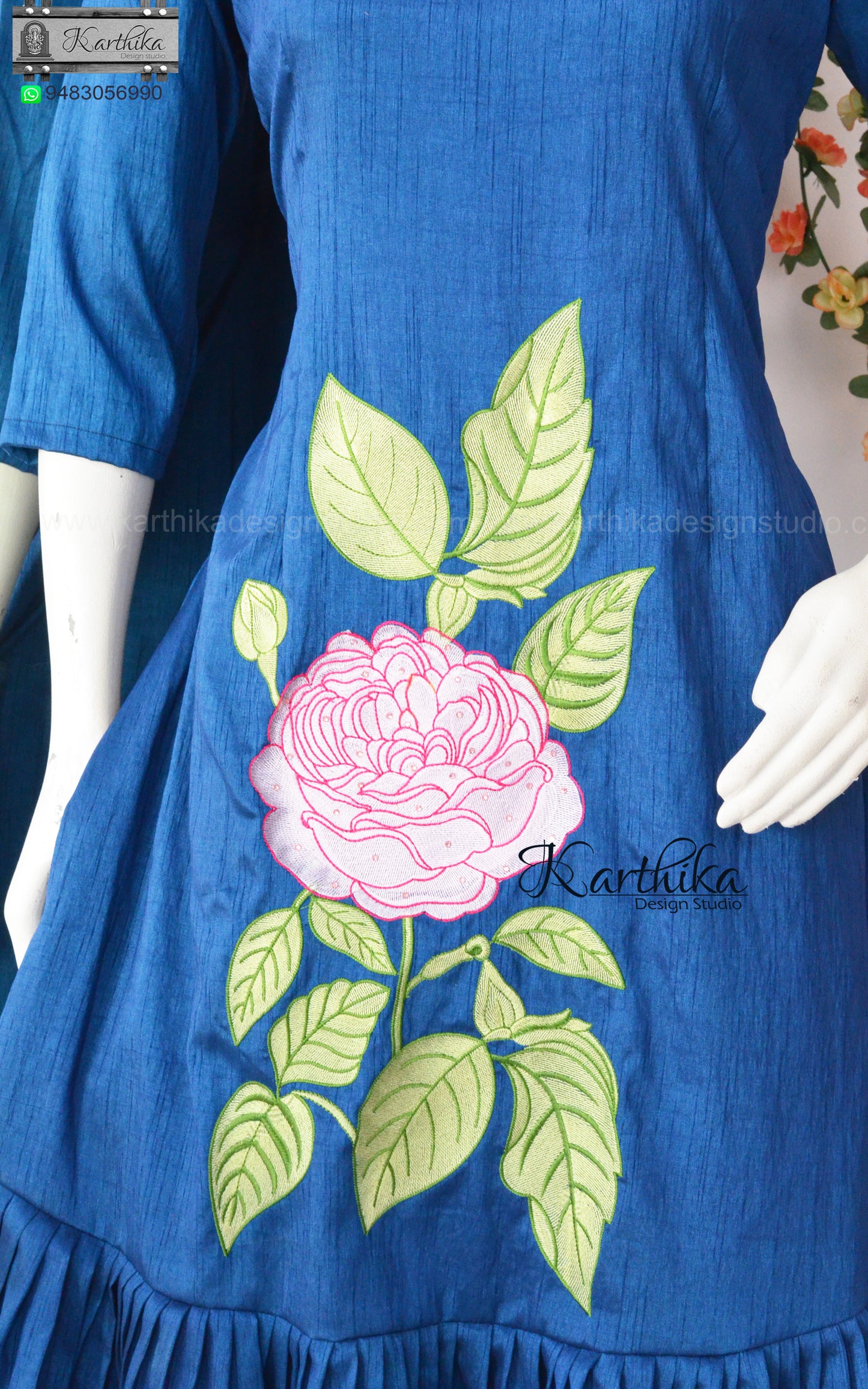 Embroidered Aline frock