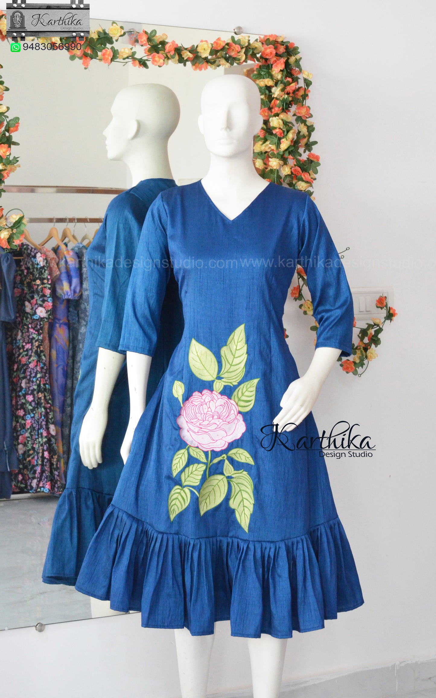 Embroidered Aline frock