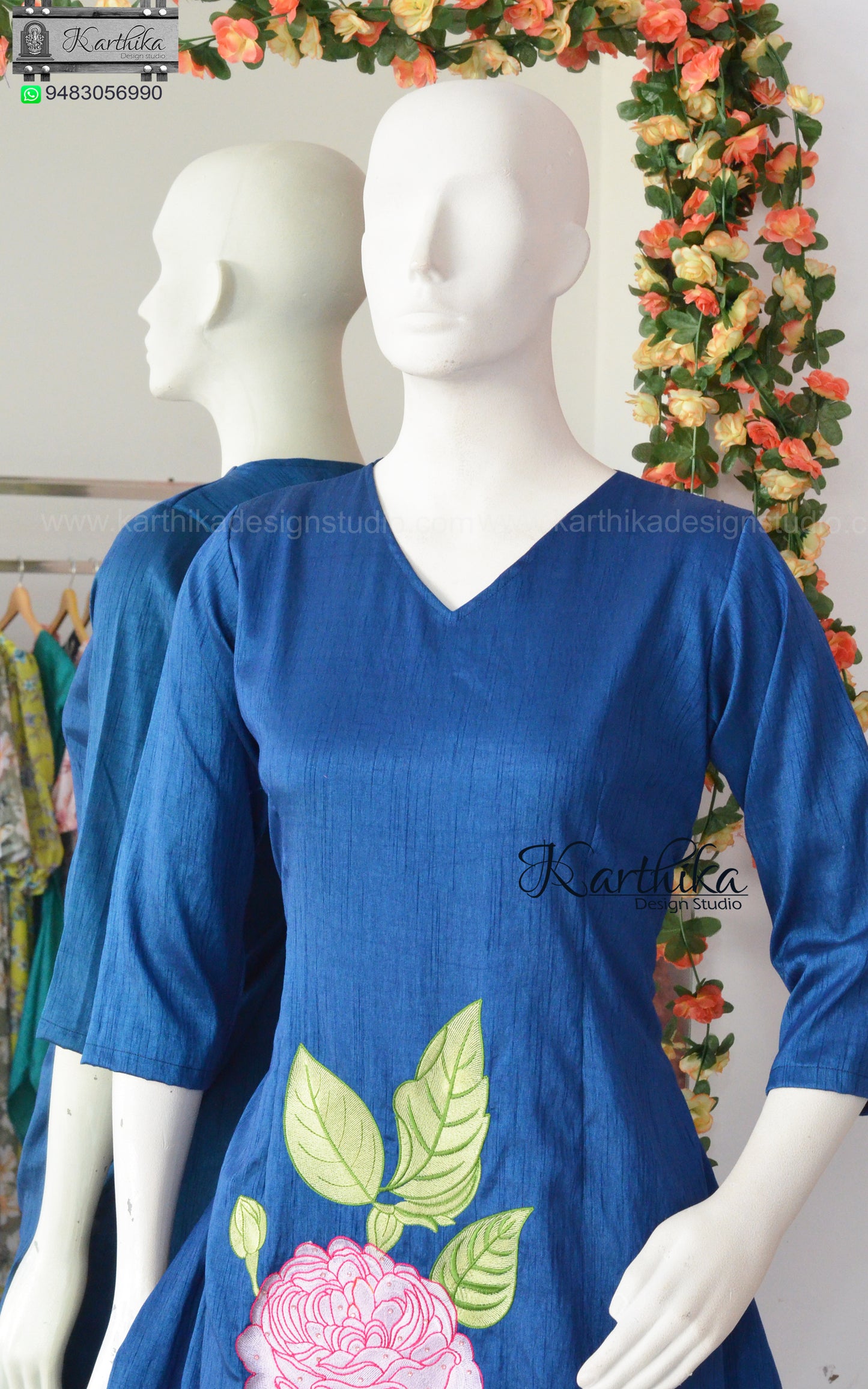 Embroidered Aline frock