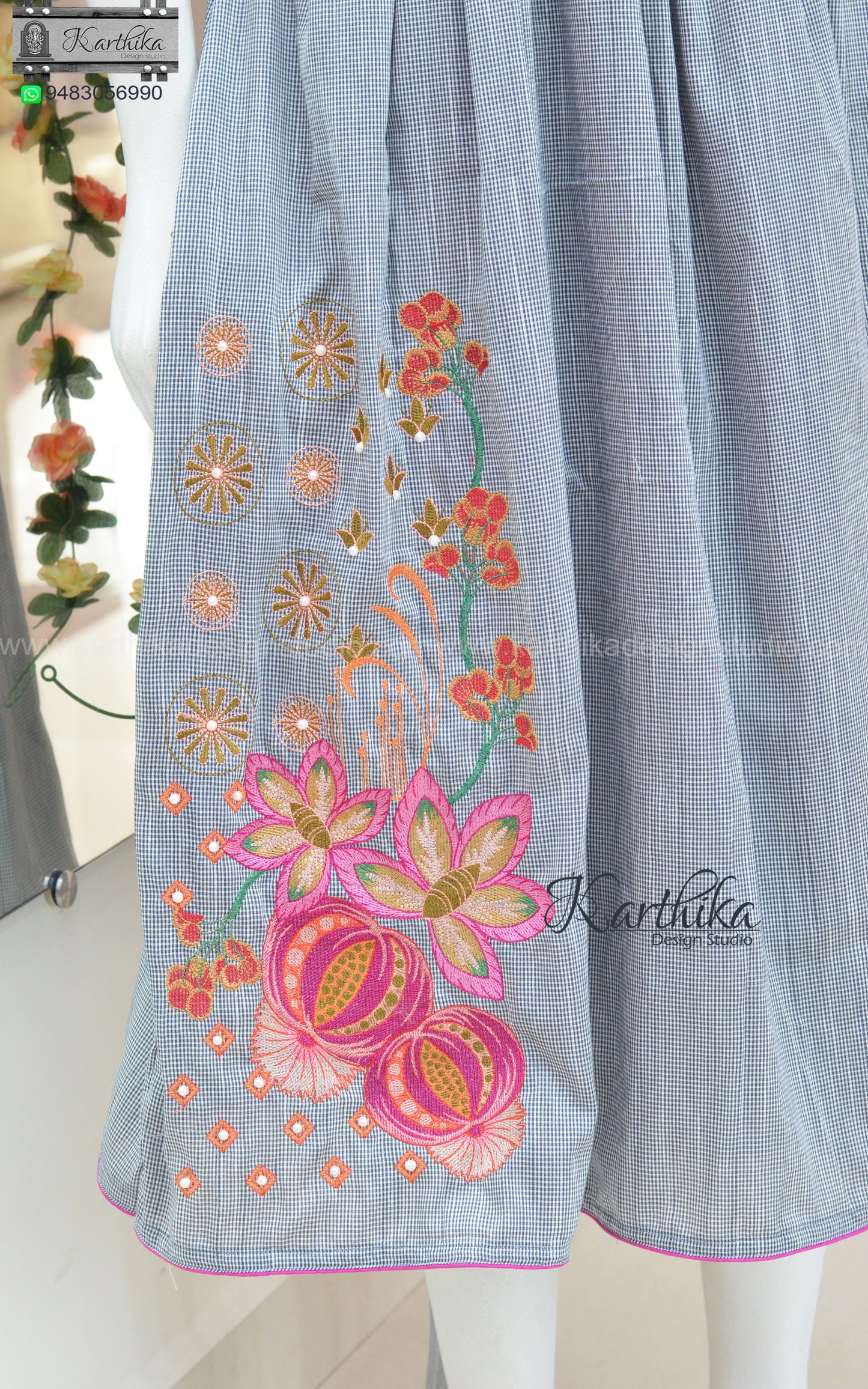 Embroidered cotton frock