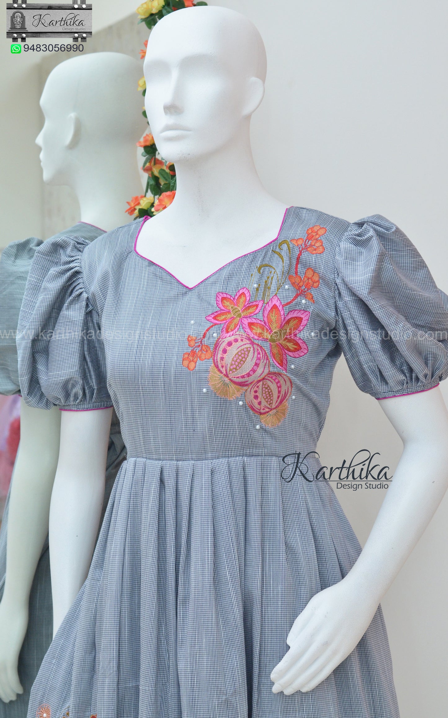 Embroidered cotton frock