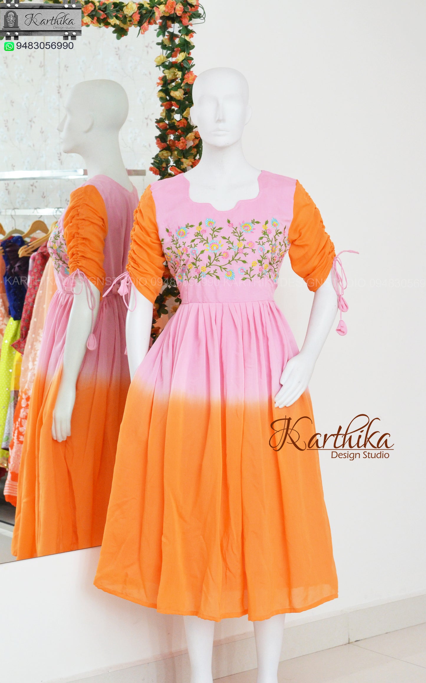 Embroidered Muslin cotton frock