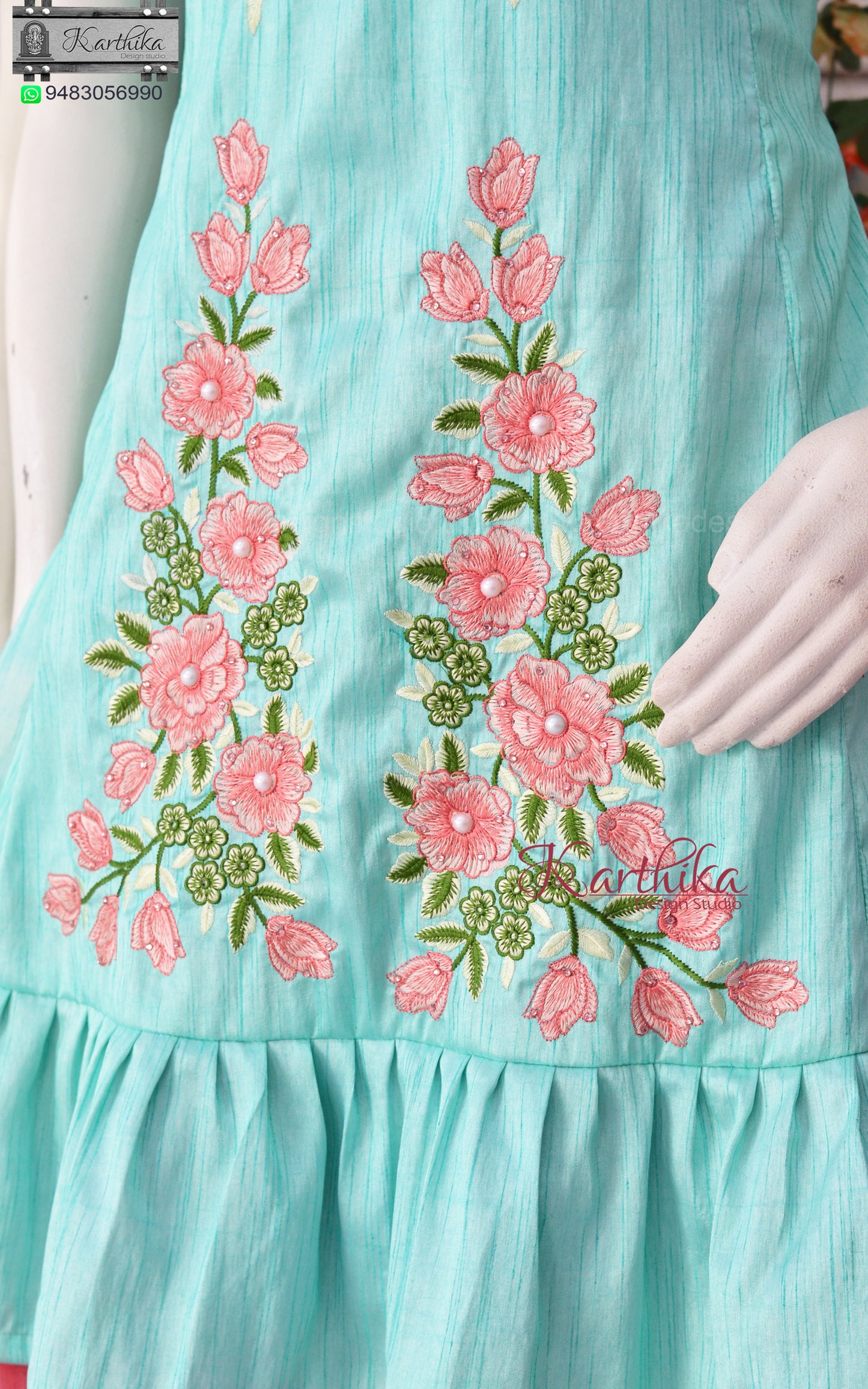 Embroidered Aline frock