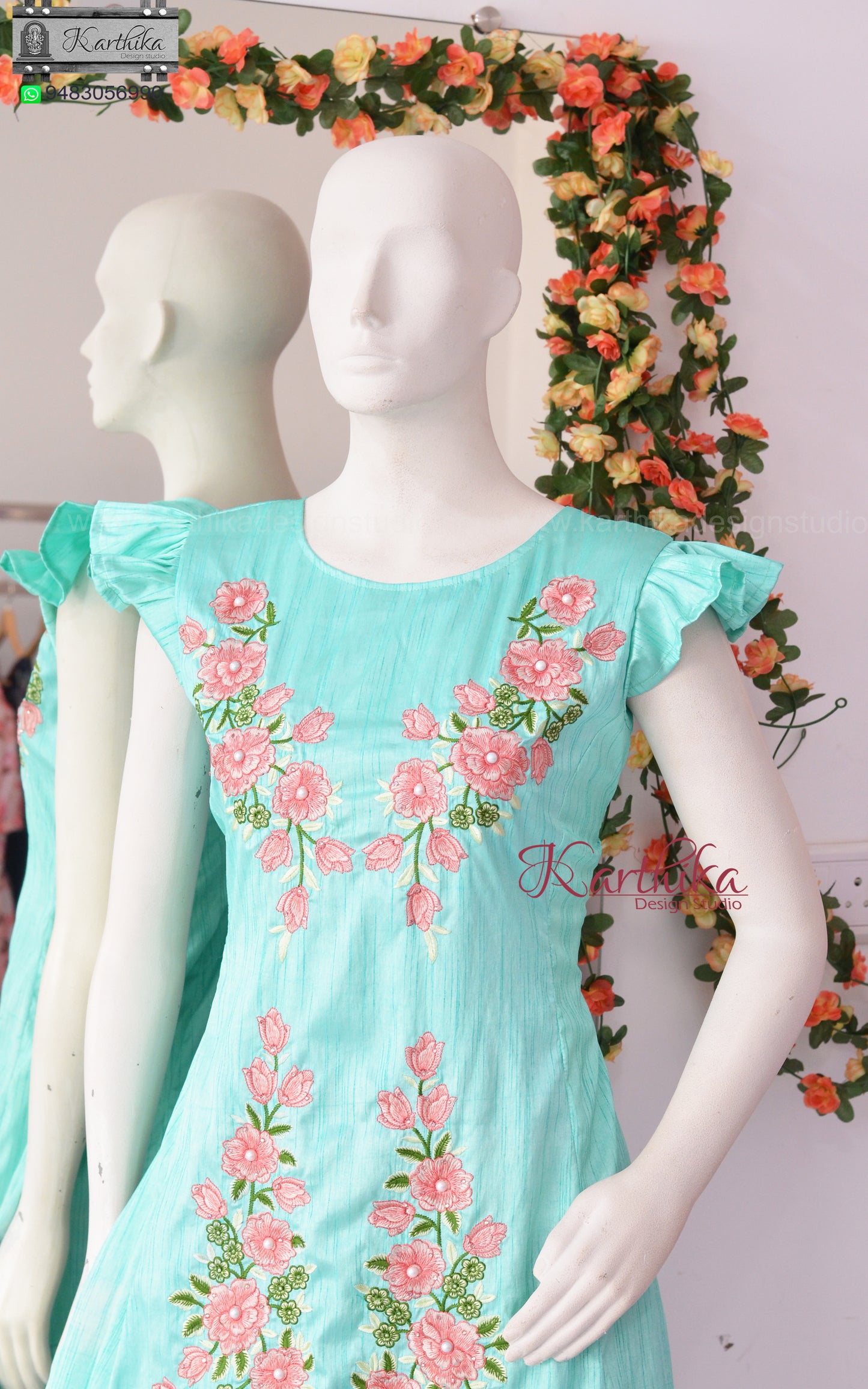 Embroidered Aline frock