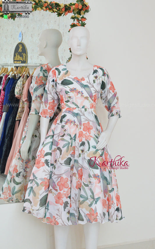 White georgette frock