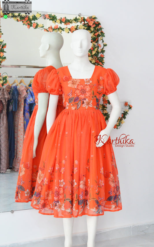 Pure chiffon Floral frock