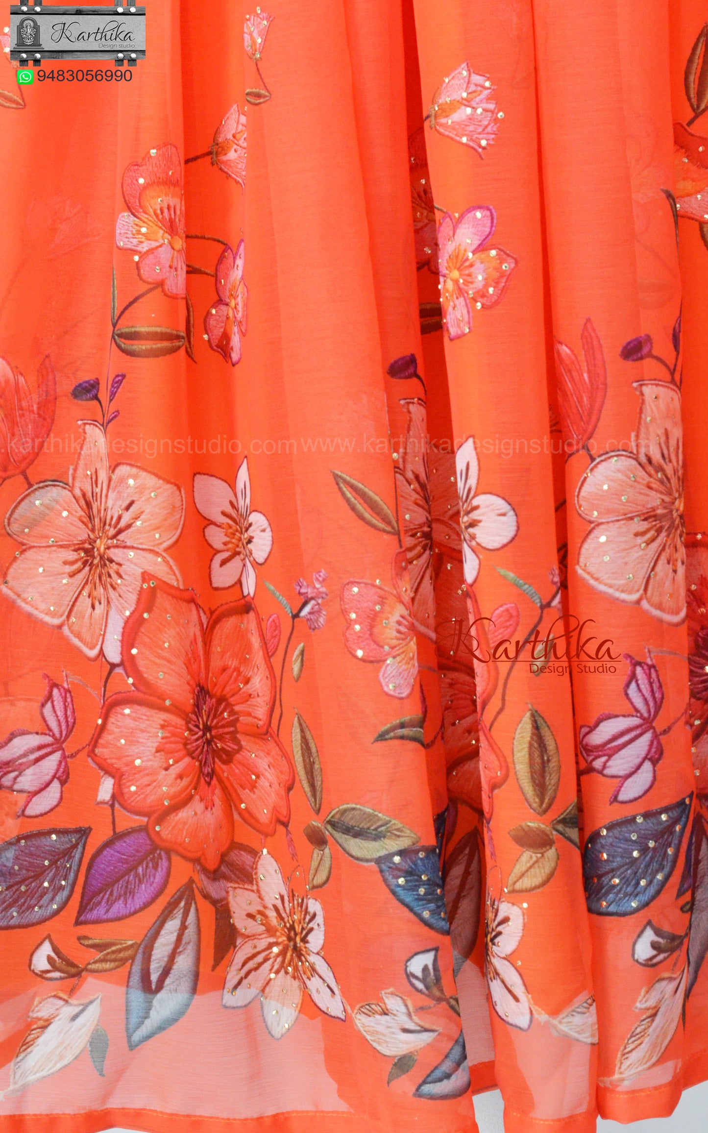 Pure chiffon Floral frock