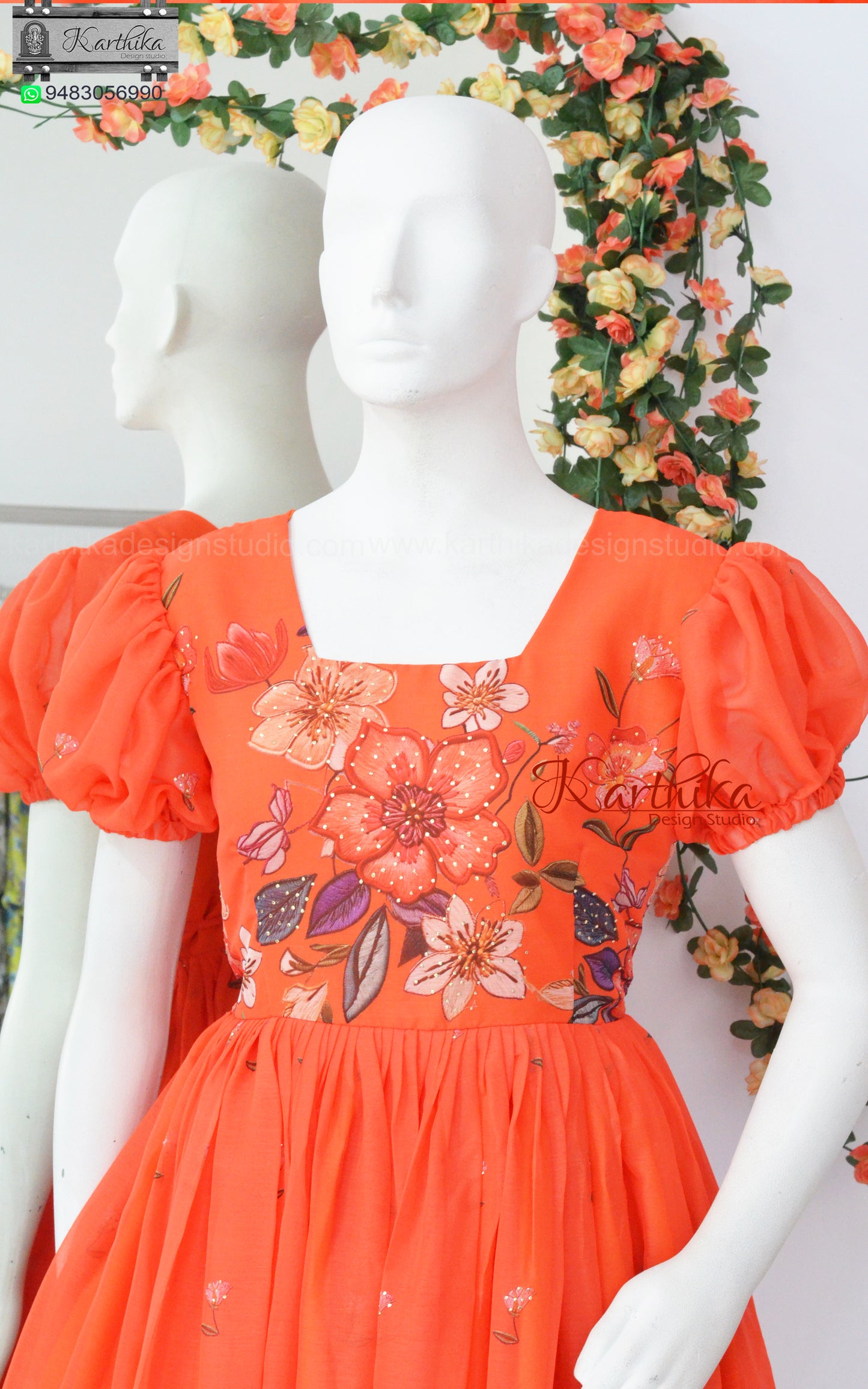 Pure chiffon Floral frock