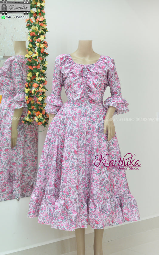 Floral chinnon frock