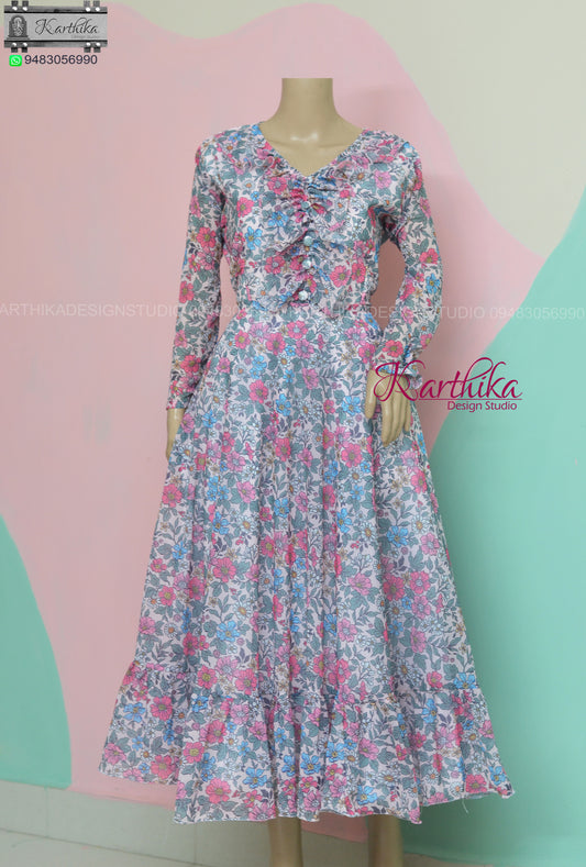 Floral georgette frock