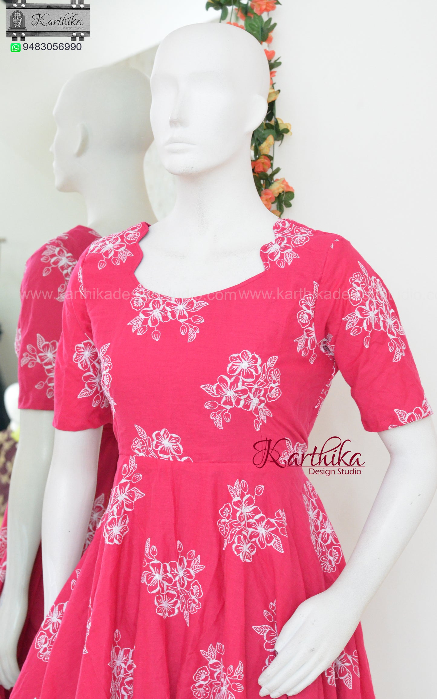Embroidered cotton frock