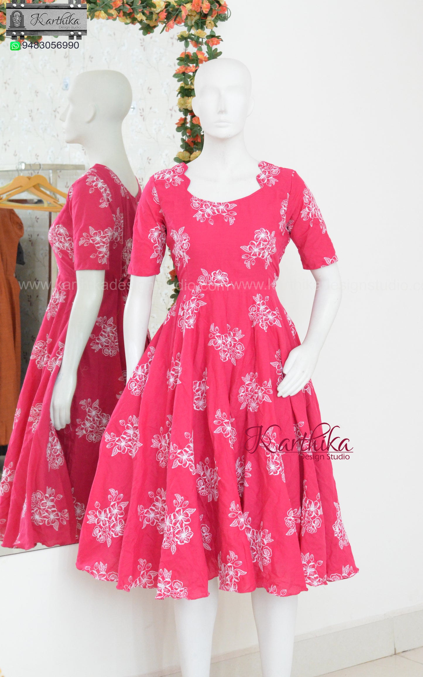 Embroidered cotton frock