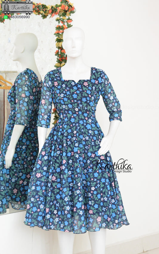 Black georgette frock