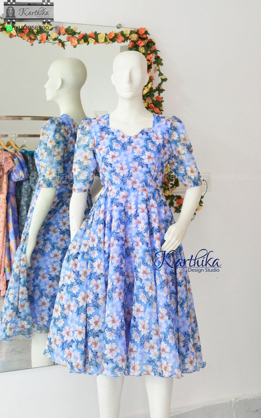 Floral georgette frock