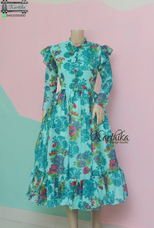 Floral georgette frock..