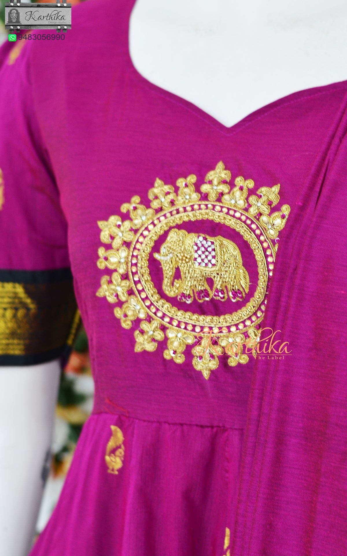 Gadwal cotton silk anarkali
