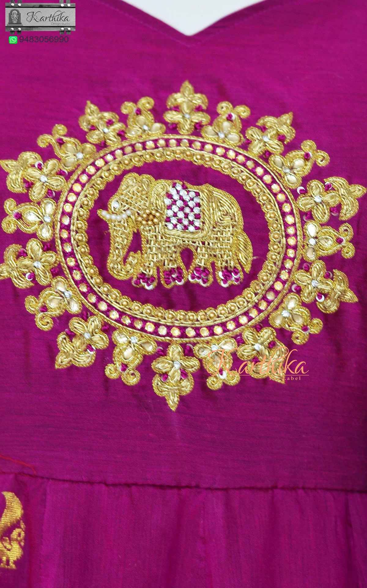 Gadwal cotton silk anarkali