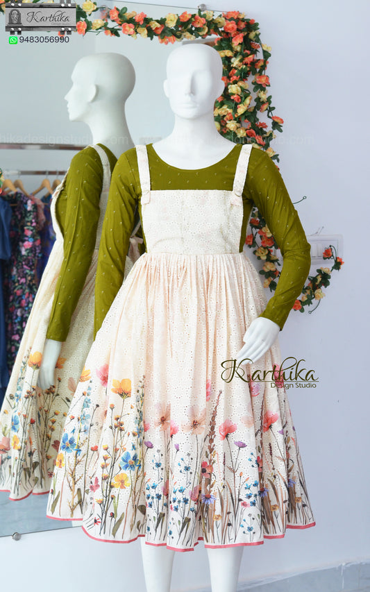 Floral Hakoba cotton frock...