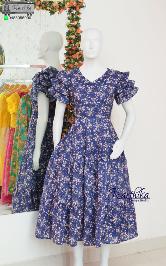 Floral Hakoba cotton frock...