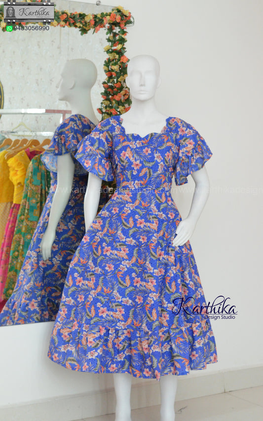 Floral Hakoba cotton frock...