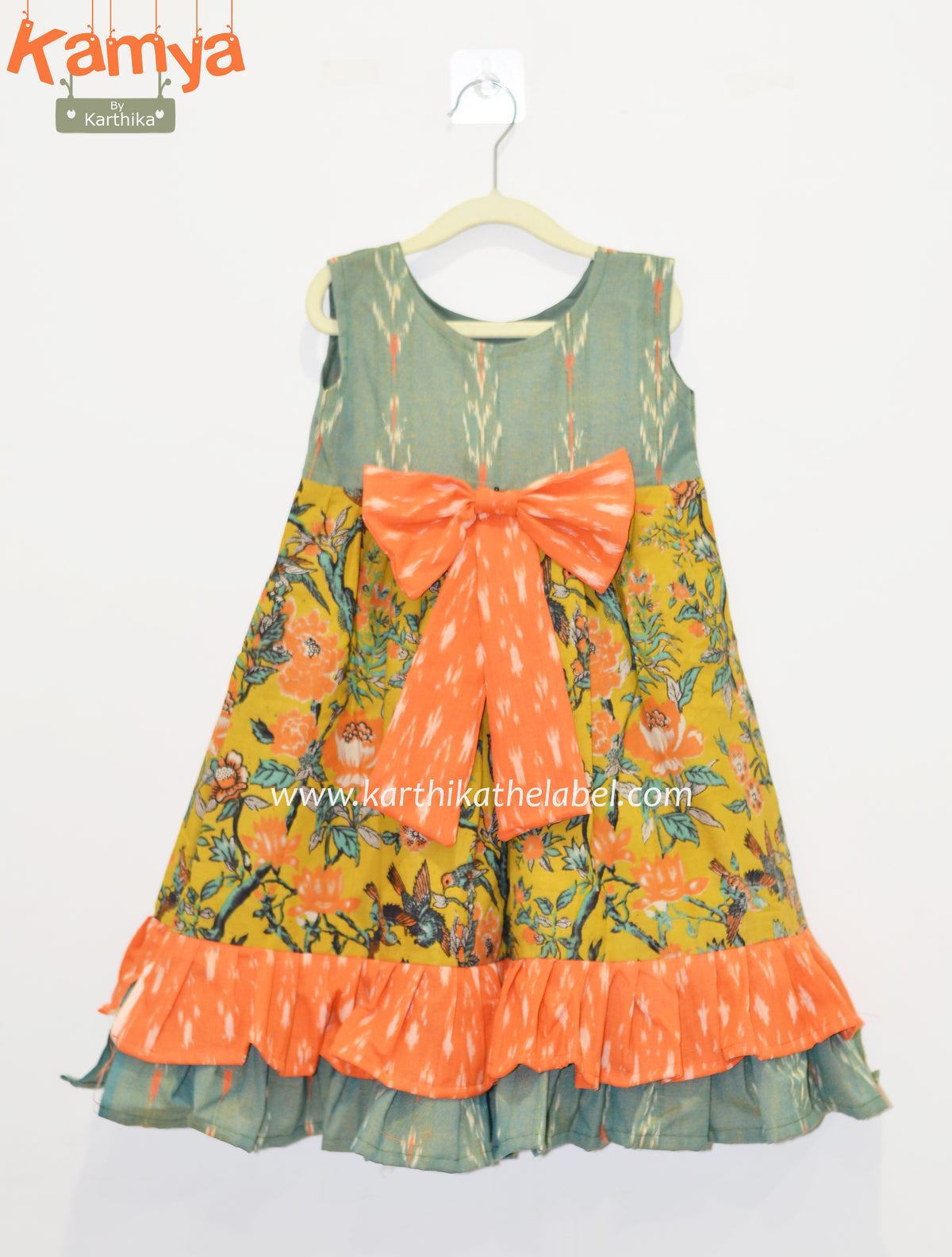 Handloom frock for the kids