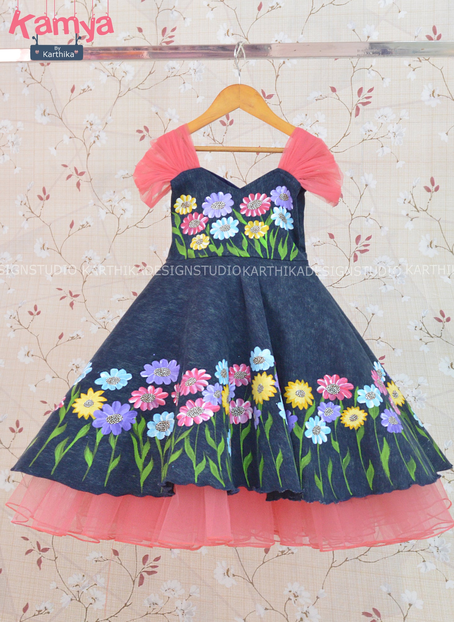 Hand painted denim frock