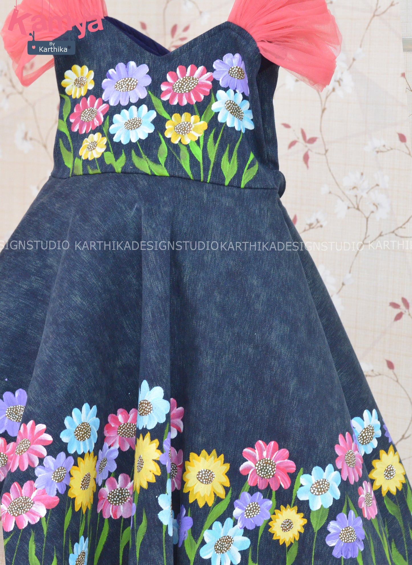 Hand painted denim frock