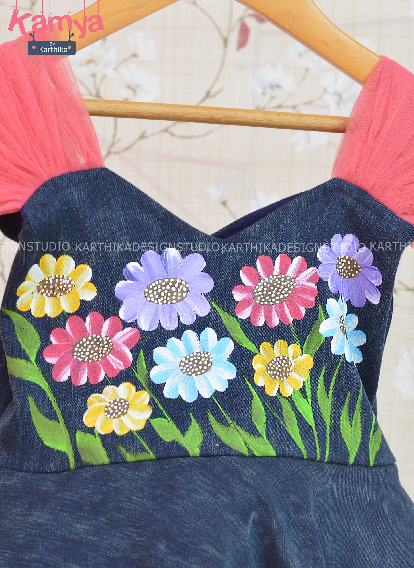 Hand painted denim frock