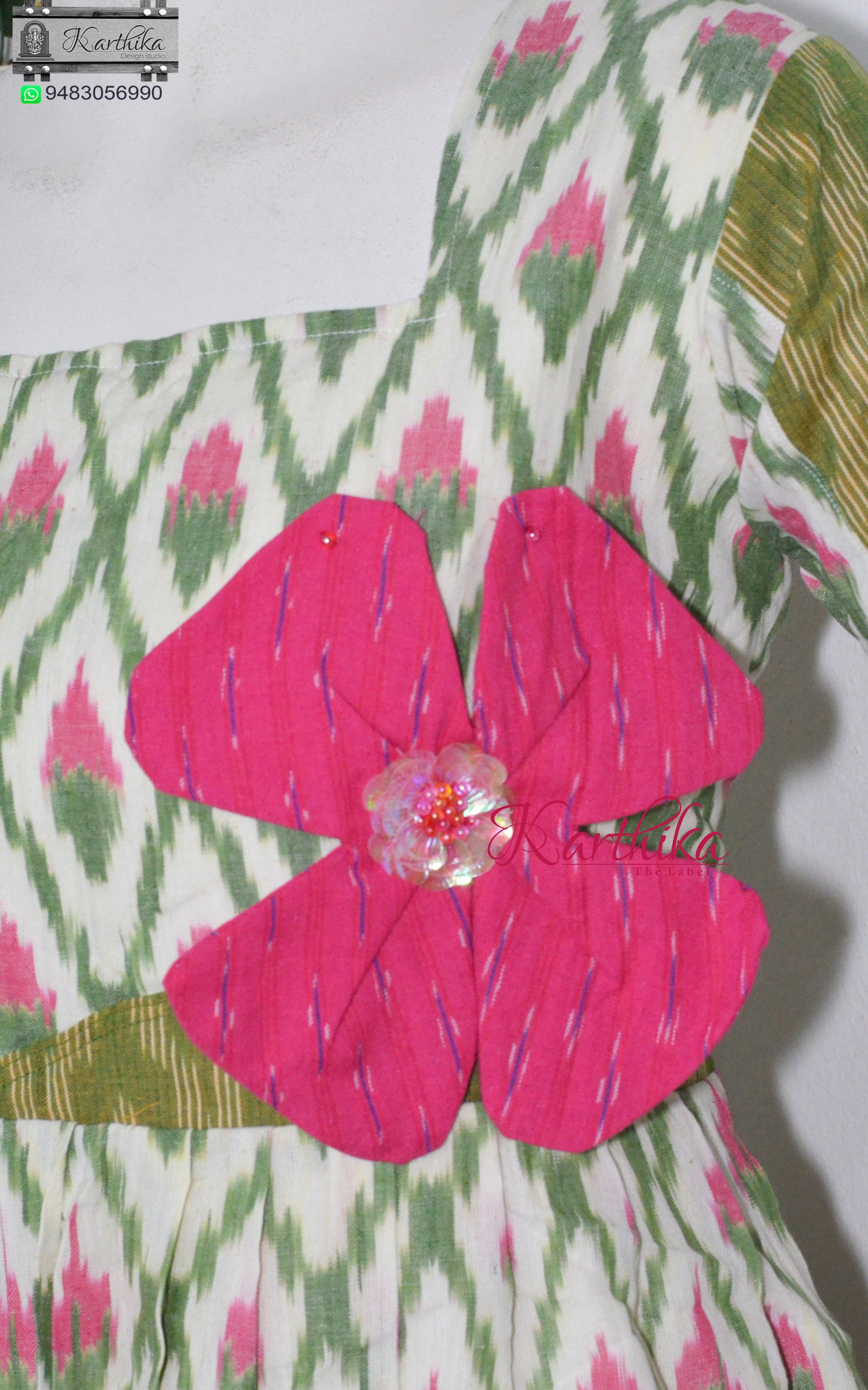 Ikkat cotton frock