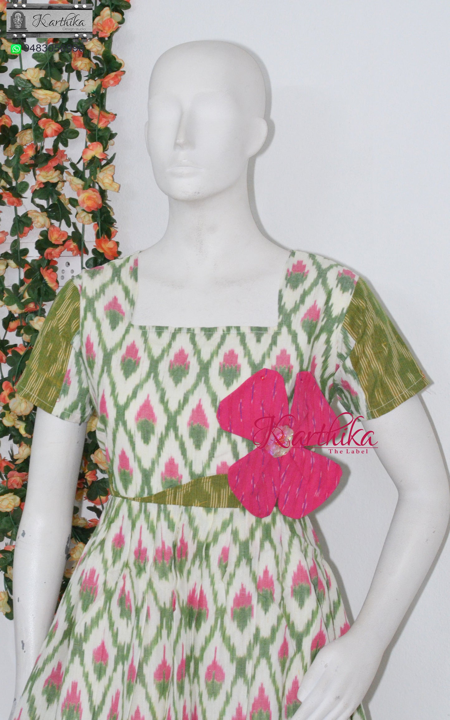 Ikkat cotton frock