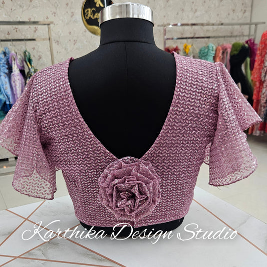 Embroidered net fancy blouse