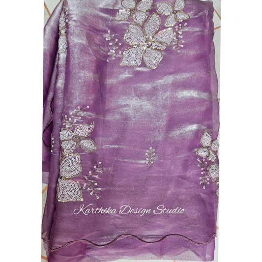 Soft Jimmychoo sarees with sequin embroidery