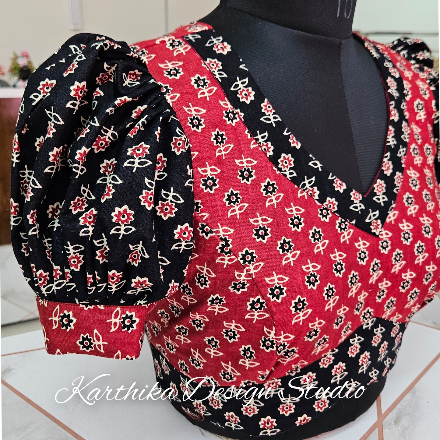 Ajrakh cotton blouse