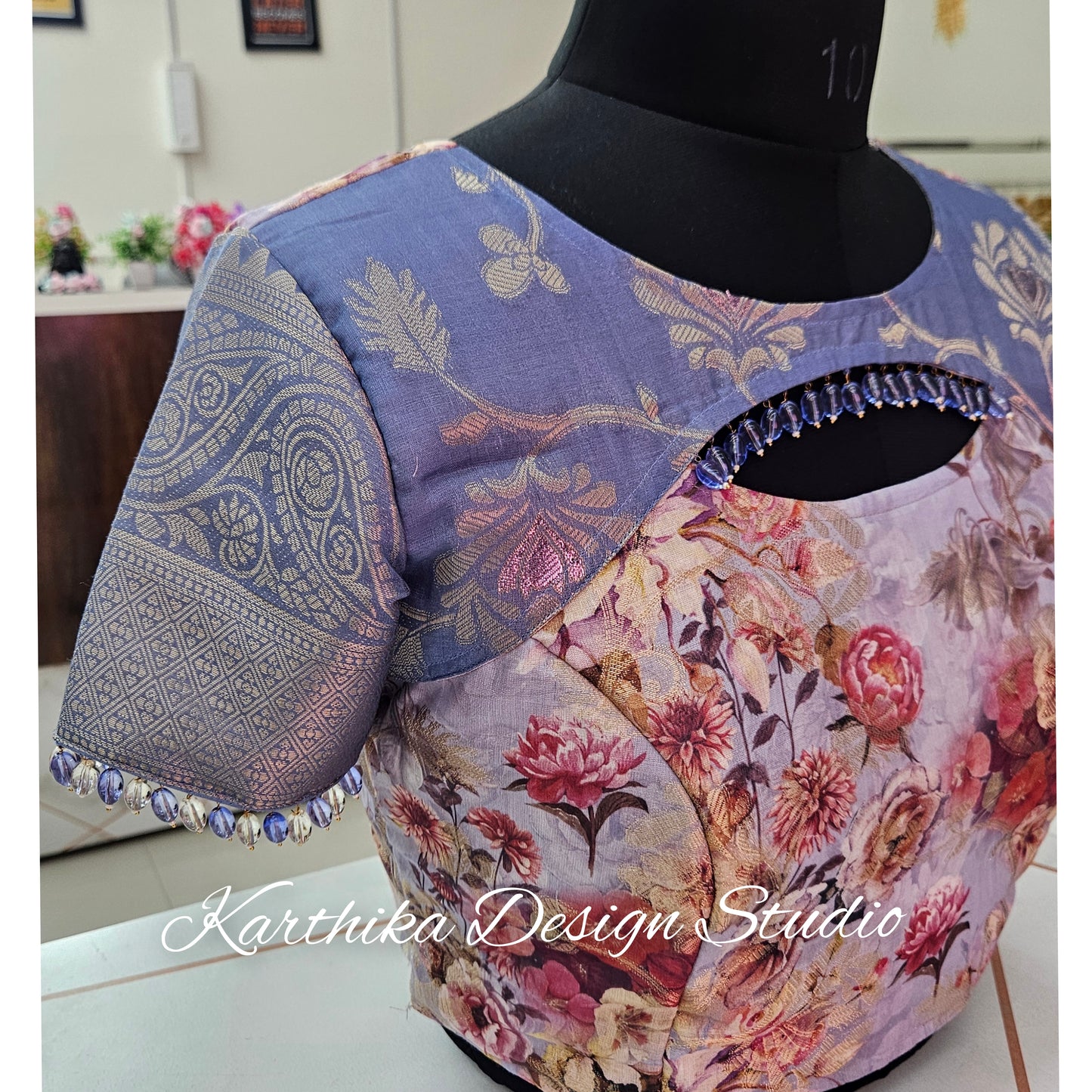 Floral Muslin silk blouse