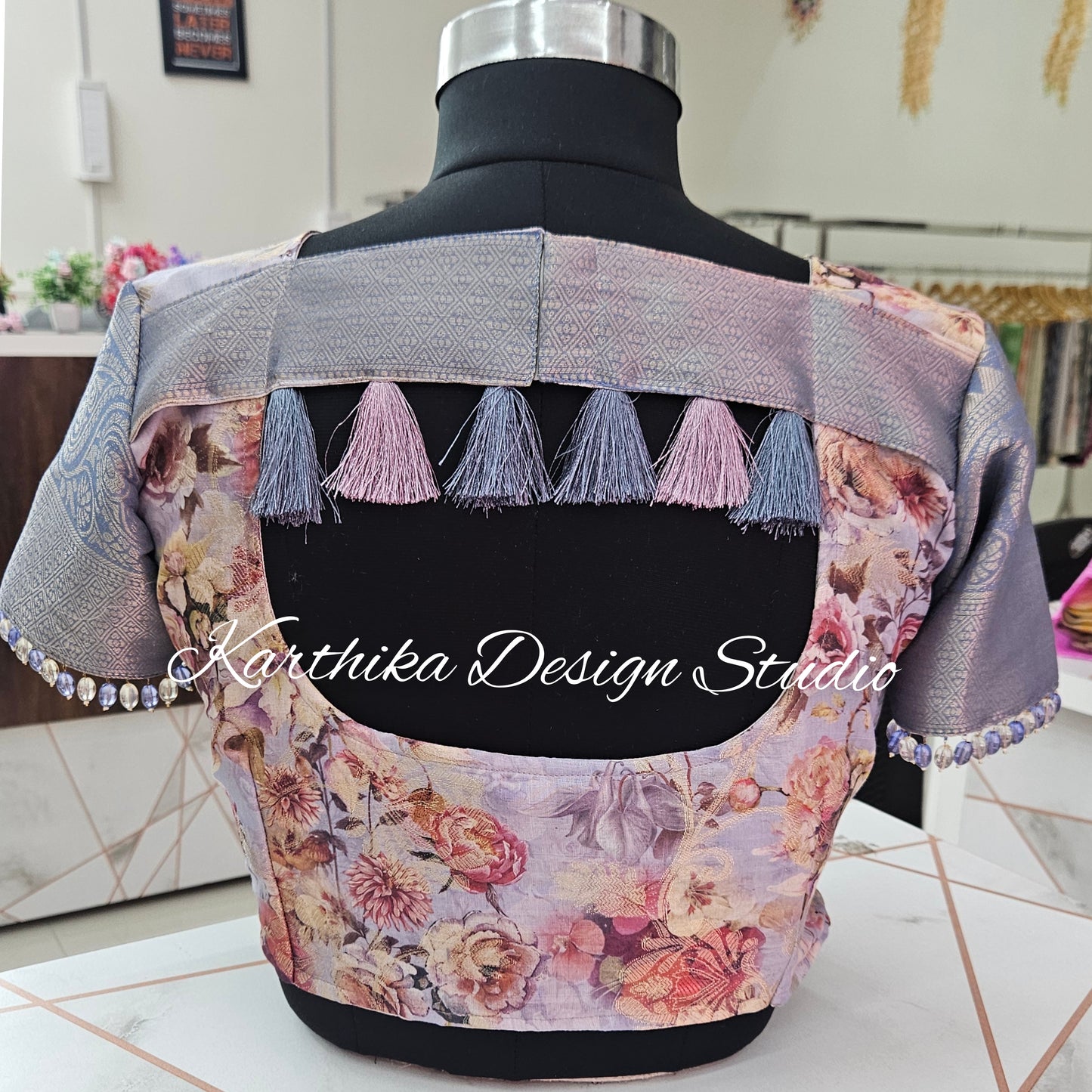 Floral Muslin silk blouse