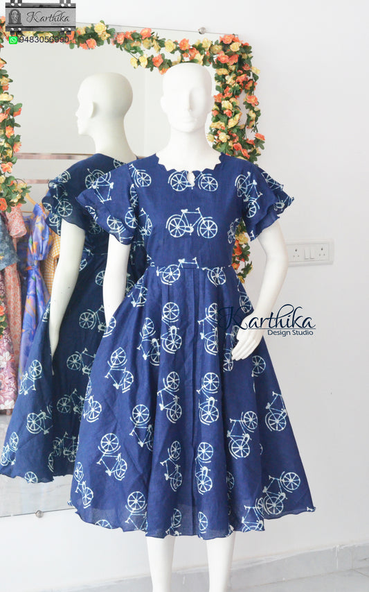 Indigo cotton frock