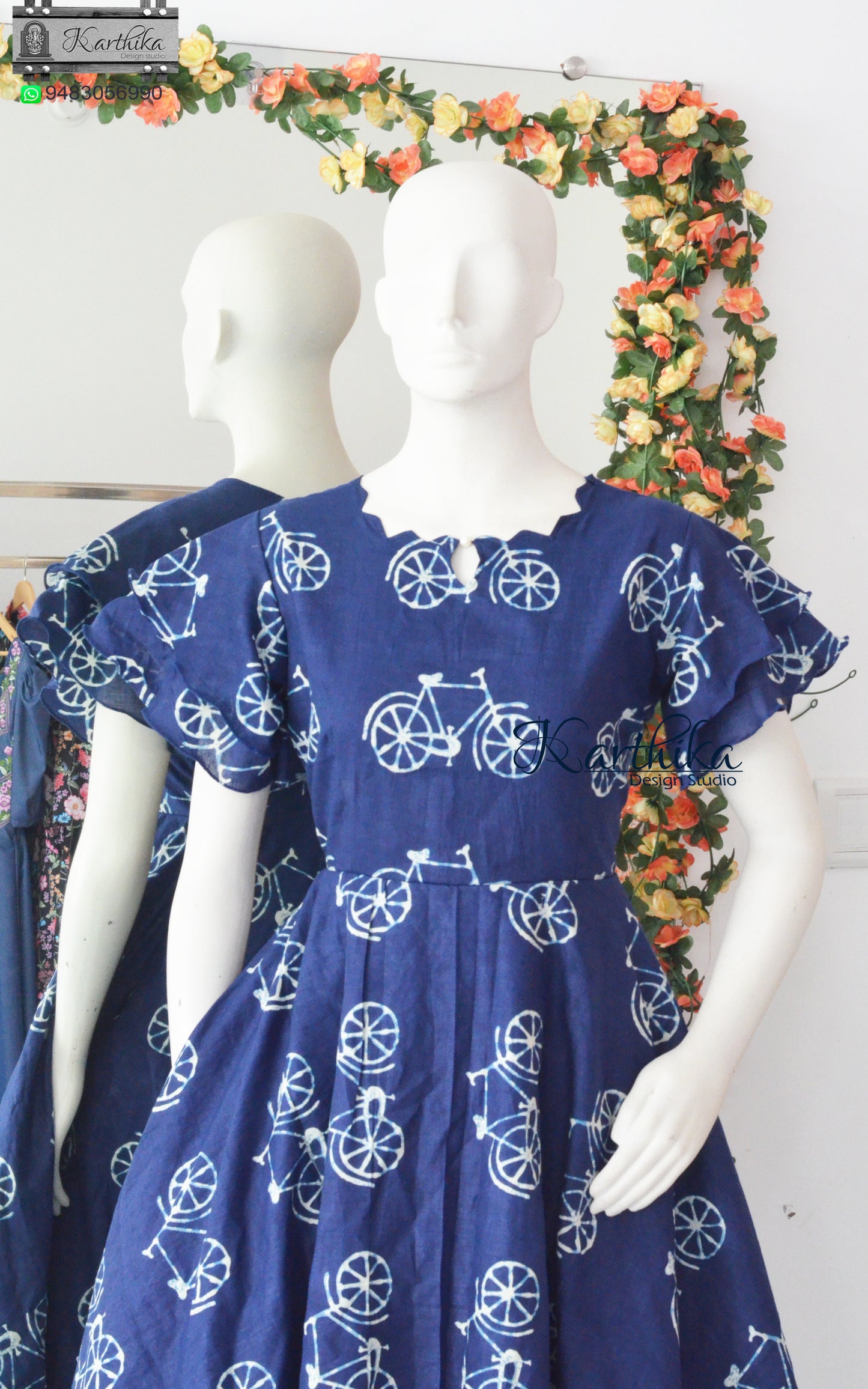 Indigo cotton frock