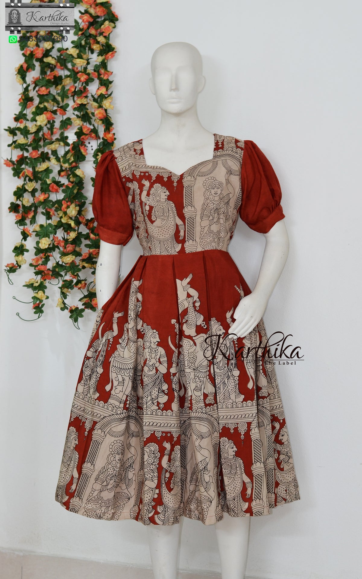 Kalamkari silk frock