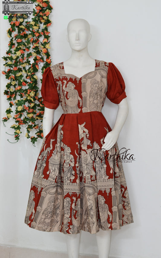 Kalamkari silk frock