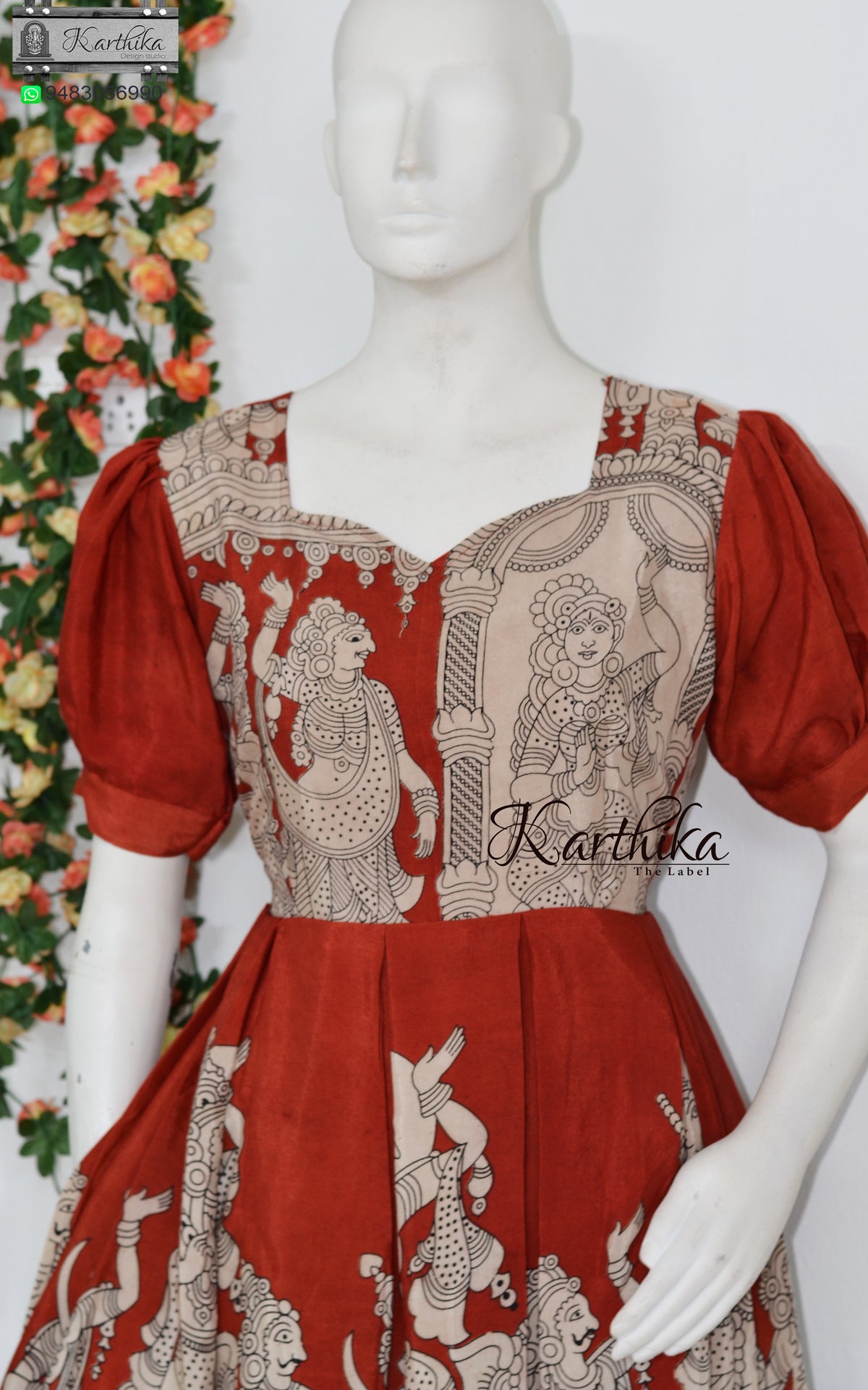 Kalamkari silk frock